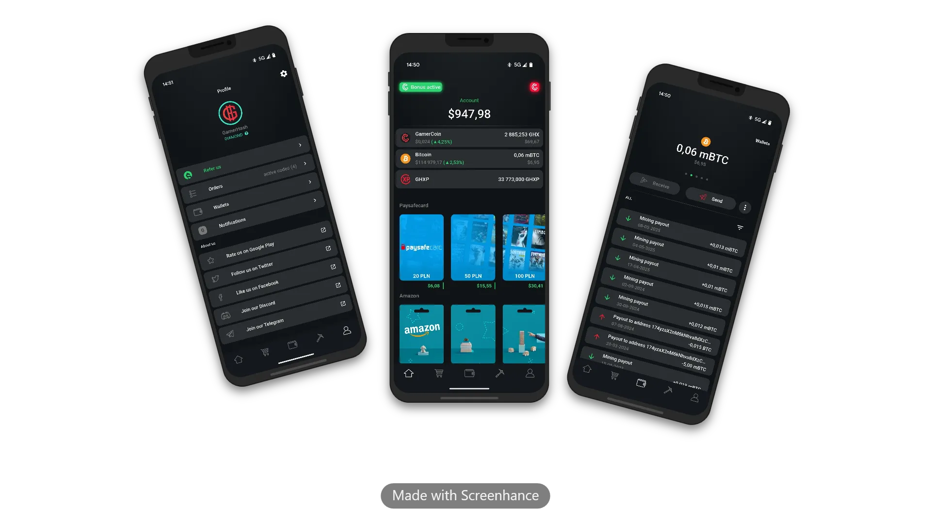 Crypto Mining Mobile App screenshot