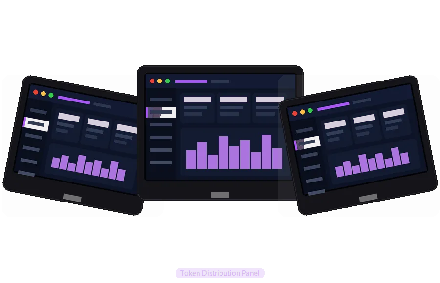 Token Distribution Panel & Multi-Chain Bridge screenshot